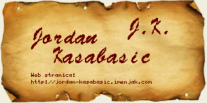 Jordan Kasabašić vizit kartica